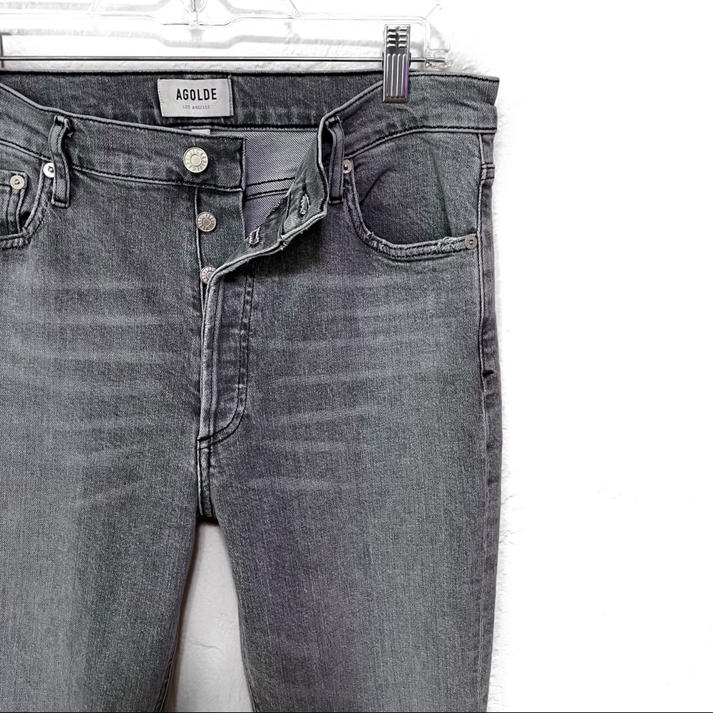 AGOLDE Nico High Rise Button Fly Slim Jean in Risk - 31 ***HEMMED
